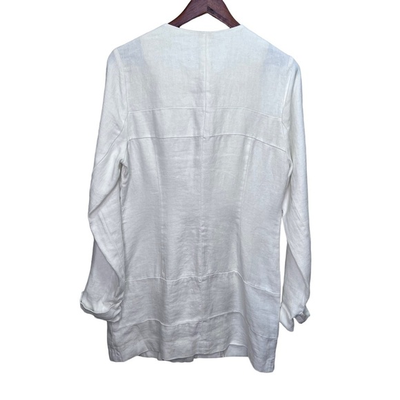 Malvin Linen White Button up Lightweight Jacket Size Medium - Picture 6 of 14